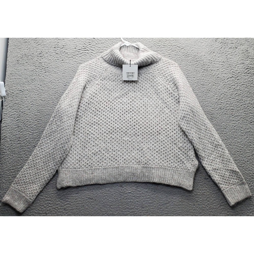 Jack by BB Dakota Sweater Womens Medium Gray Chunky Knit Turtle Neck Pullover